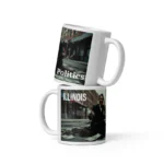 Illinois Politics Funny Illinois Mug posed 2 white cups with the same image white mugs