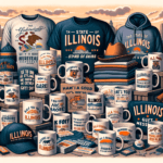 Illustration of Surviving Illinois: Funny Illinois Gifts, T-Shirts, Mugs, and Hats