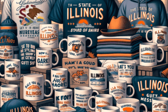 Illustration of Surviving Illinois: Funny Illinois Gifts, T-Shirts, Mugs, and Hats