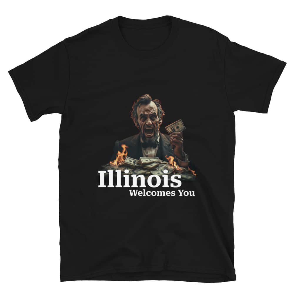 Shop Illinois Nonsense - Shows a funny illinois t-shirt of abe lincoln
